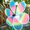 In the Breeze 2635 — 13.5-inch Striped Iridescent Flower Spinner